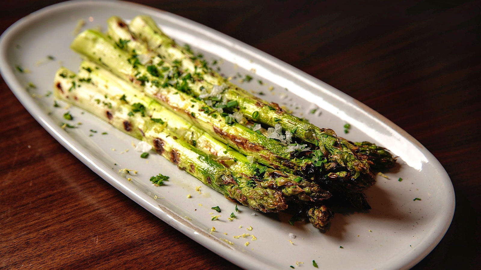 Grilled asparagus from Papi Steak